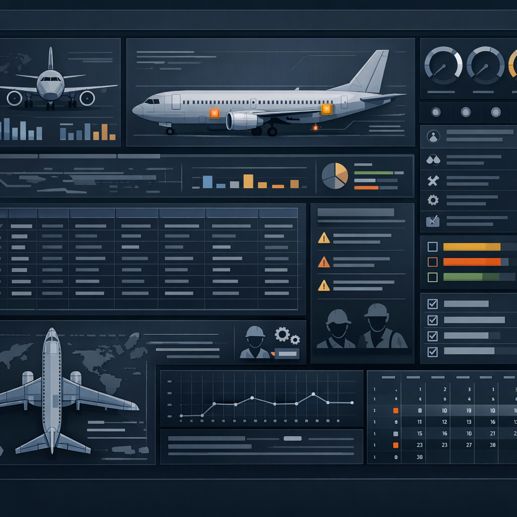 Aircraft maintenance tracking interface
